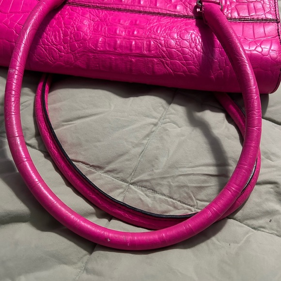 Kate Spade Sinclair Orchard Valley Pink Sapphire Crocodile Embossed Leather Bag - Picture 8 of 13